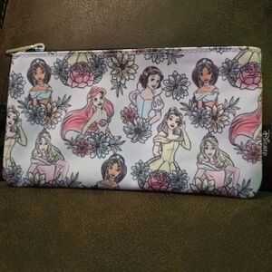 Loungefly Disney Princess Makeup Bag Pencil Pouch Floral NWT